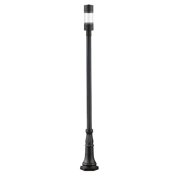 Z-Lite Luminata Outdoor LED Post Light, Black & Clear 553PHB-518P-BK-LED - main